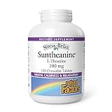 Natural Factors Stress-Relax Chewable Suntheanine L-Theanine 100 mg, Non-Drowsy Stress Support for Mental Calmness and Relaxation, Tropical Fruit Flavor, 120 Tablets