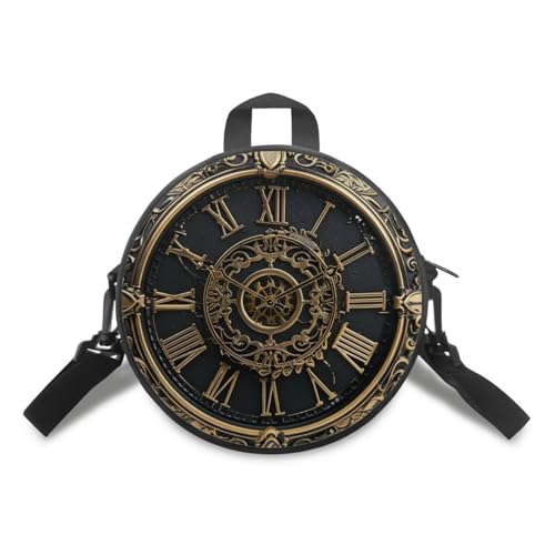 Women Crossbody Bag, Soft Light Round Shoulder Bag, Durable Round Satchel Bag with Zipper for Work Shopping