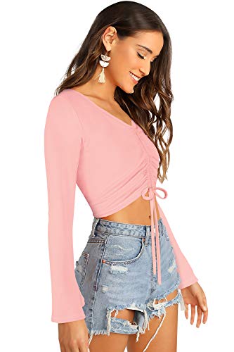 Image of AVINA Women Casual V-Neck Crop top