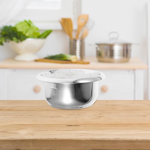 Pentola di ricambio per riso in acciaio inossidabile, rivestimento antiaderente da 1,8 l, per cuocere a vapore porridge e pasti sani, ciotola durevole per uso quotidiano in famiglia