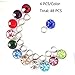 Juland 48 Pieces Crystal Birthstone Charms Handmade Round Beads Pendants with Rings Mixed DIY Jewelry Findings Making Charms for Making Jewelry Necklace Earring Bracelet 7 mm, 12 Colors