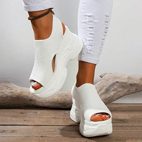 Orthopedic Wedge Sandals for Women Summer Open Toe Ankle Strap Platform Sandals Casual Strappy Slip on Sandals Beach Sandals4