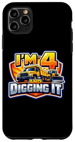 I'm 4 And DiggingIt Boys 4�΂̒a���� ���݃g���b�N �X�}�z�P�[�X iPhone 11 Pro Max �p
