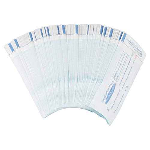 200pcs Pochettes de Stérilisation Autoclaves Sachets de Stérilisation Dentaire Médicale Sac Auto-scellant 130 x 57mm