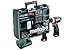 Price comparison product image Metabo 6.00080.88 PowerMaxx BS Basic Driver with Quick Change Drill Chuck, Charger, 2 x 2.0Ah Batteries and 62 Piece Mobile Workshop, Green, 1