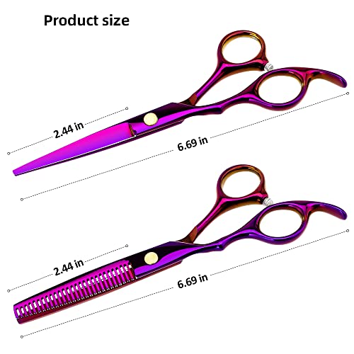 Hair Cutting Scissors Set Professional Hairdressing Scissors Kit With Straight Scissors, Thinning Scissors, Comb, Cape, Hairpin, Brush Multi Use Haircut Kit For Salon Barber And Home Using #TOP5