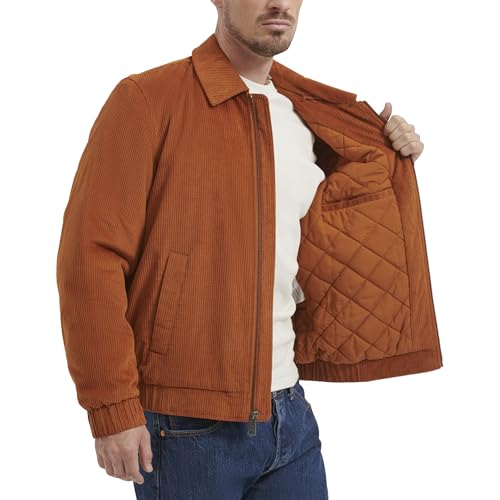 Levi's Herren Cord-Bomberjacke, Orange (Desert Sun), S – Ansicht 5