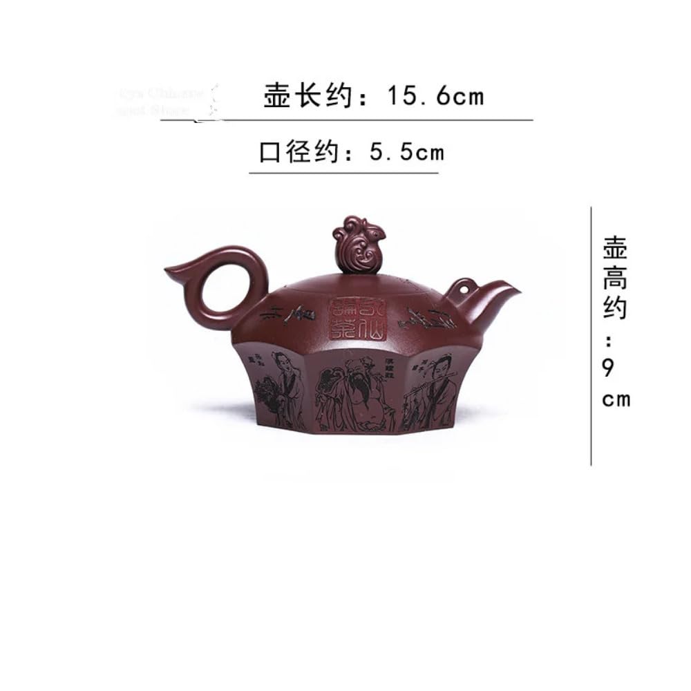300 ml czajniczek do herbaty Eight Immortals Tea Kung Fu Zestaw do herbaty chiński czajniczek do herbaty, czerwony
