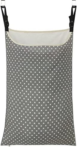 HDHYK Adjustable Space Saving Door Hanging Laundry Hamper Bag Dorm Laundry Bag,Wide Open Top Over The Door Laundry Hamper with Free Hanging Hooks
