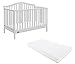 Graco Solano 4-in-1 Convertible Crib With Mattress, White, Converts to Toddler Bed Day Bed or Full Bed, Three Position Adjustable Height Mattress (Premium Mattress Included)