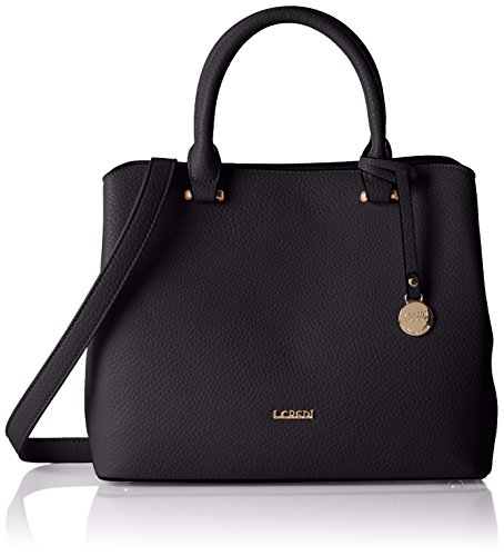 L.Credi Damen Maxima Henkeltasche, Schwarz (Schwarz), 11x24x28 cm L.Credi Damen Maxima Henkeltasche, Schwarz (Schwarz), 11x24x28 cm