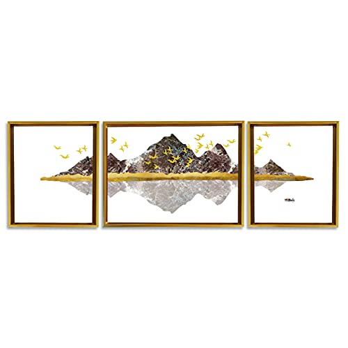 Image of PAINTINGMANTRA Set of 3 Nature Theme Canvas Painting Painting For Living Room -2 Painting Size -10x12 Inches & 1 Painting-12 x16 Inch