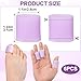 Pndeyo 6pcs Gel Finger Sleeves, Elastic Tube Silicone Finger Support Sleeve, Soft Finger Cushions Protector for Reliefing Hands Cracking Trigger Finger Pain- Purple