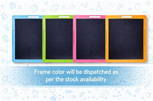 Image of YAJNAS Double Sided Blackboard Slate with Handle for Kids Chalkboard Writing Drawing Learning Board Pre Writing Practice Educational Toy for Toddlers Preschool Nursery LKG UKG Children 8.5x10.50 Inch