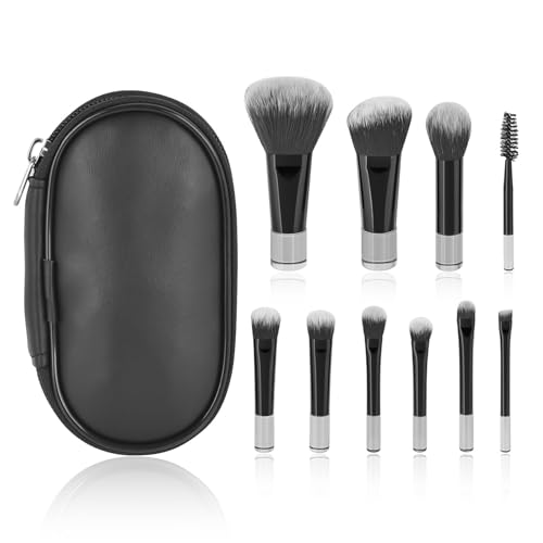 Litinliv 10 Piezas Brochas de maquillaje profesional,Brochas de maquillaje,Real techniques brochas,Brochas maquillaje,Pinceles maquillaje,para Base Sombra de Ojos Contorno Rubor Corrector