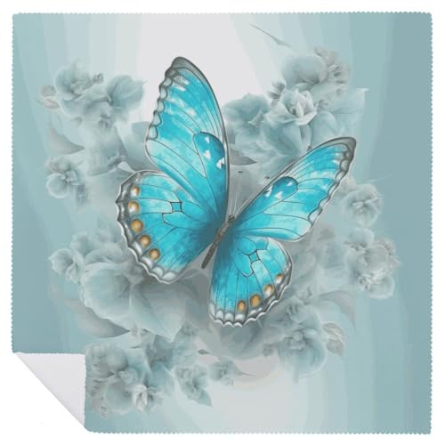 Servilletas de Tela Azul Claro con Diseño Mariposa 2 Piezas miniatura 6