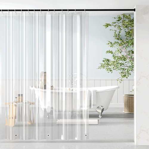 Rideau de douche anti-moisissure transparent en PEVA sain et facile à nettoyer - 8