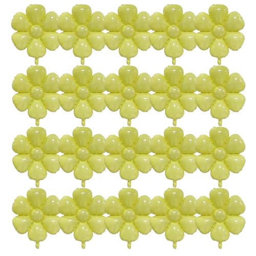 BIEUFBJI 20 PCS Yellow Daisy Balloons Daisy Theme Birthday Party Kids Girls Party Wedding Baby Shower Decoration Supplies