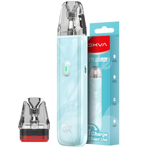 Oxva XLIM GO Lite Vape Pod Kit [8 Colors] 30W Max Output |1000mAh Battery|Anti-Leak Top Fill Cartridges|USB-C Lightweight Vape Device Compatible with Xlim Pods - No Nicotine(Light Blue)