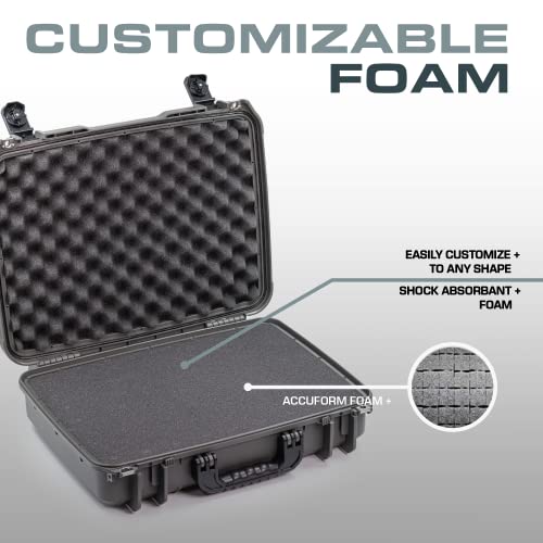 Seahorse Se-710 Heavy Duty Protective Dry Box Case With Foam - Tsa Approved / Mil Spec / Ip67 Waterproof / Usa Made For Cameras, Firearms, Camping, Kayaks, Motorcycles (Black) #TOP2