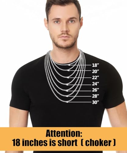 Fiusem Cross Necklace for Men and Women, Gold Plated Mens Cross Necklaces with 3.5mm Cuban Chain, Stainless Steel Pendant Chain 16-24 Inches2