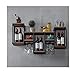 Casier à vin Étagère de support de vin en métal rétro mural Loft, bouteille de vin | Goblet Rack Support en bois Unité de rangement Étagères Pour des restaurants, des barres, la maison quotidienne