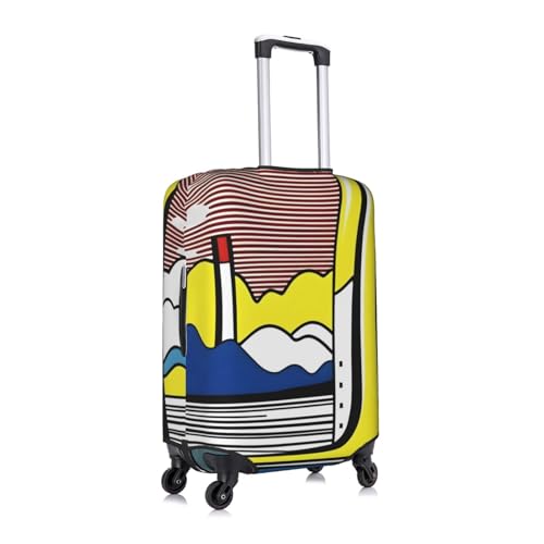 Lichtenstein Style Medium Luggage Suitcase Cover.The cover does not include the suitcase itself, White3
