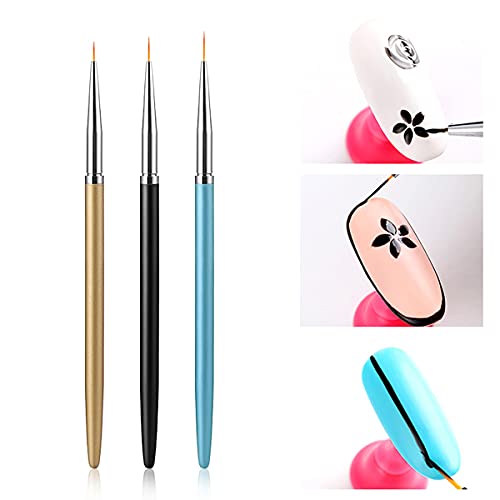 Jerclity 7Pcs Ombre Nail Brushes Set Nail Art Liner Brushes Uv Gel Painting Acrylic Nail Brush Double Ended Sponge Nail Brush Nail Gradient Brush French Tip Nail Brushes For Nail Art Kit #TOP7