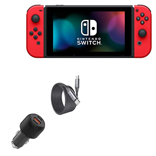 BoxWave Car Charger Compatible with Nintendo Switch - PD Car Charger Bundle (65W), Power Delivery Cable Car Adapter - Jet Black