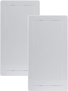Vent Systems White ABS Plastic - Access Panel 6 x 12 Inch - Pack of 2 - Access Door for Drywall, Wall and Ceiling Electrical and Plumbing Service Wall Hole Cover - Exterior Dimensions 6.6x12.6 Inch