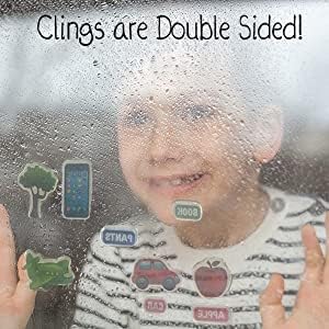 Miniatura 5 de Adhesivos de gel para niños y niños pequeños, reutilizables para ventana, se adhiere a la mayoría de superficies, calcomanías de gel de las primeras