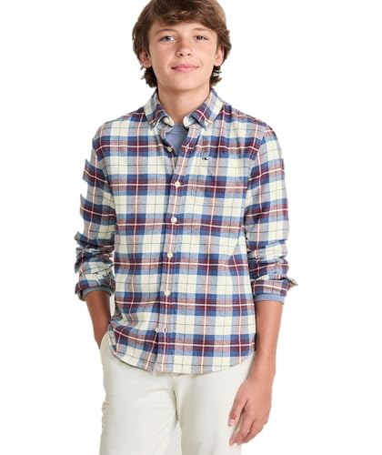 Image of vineyard vines Boys' Boys' Muskeget Plaid Vineyard Flannel Shirt