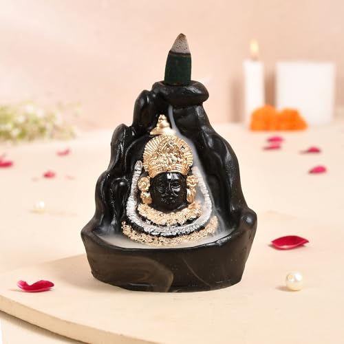 Image of Craftam Khatu Shyam Ji Backflow Incense Holder Decorative Showpiece with 20 Backflow Cones