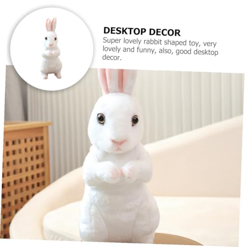 Lapin en peluche douce pour décorer la bibliothèque des petits