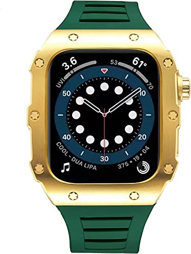 Boîtier Apple Watch 45mm en acier inoxydable avec bracelet sport