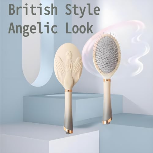AORNTAE Detangling Hair Brush â Anti-Static, Gentle on Scalp, Styling Tool for All Hair Types â Shine-Enhancing, Travel-Friendly Hair Care Essential Set (Beige) - Image 5