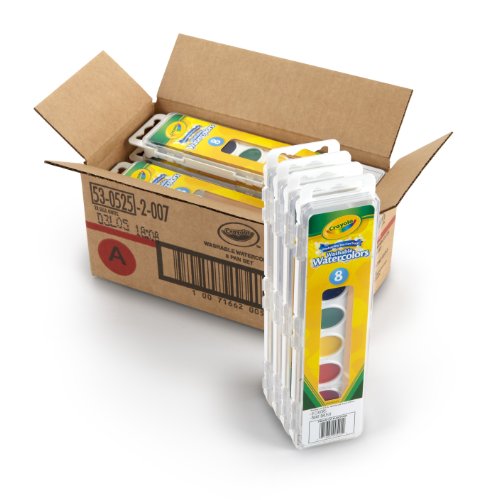 Crayola 8 Pan Set Washable Watercolors,12 Pack, Kids Indoor Activities at Home - image 3
