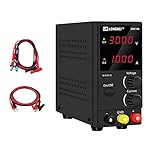 DC Power Supply Variable,30V 10A 4 Digital LED Display Adjustable Regulated Switching Power Supply Digital with Leads Power Cord (30V 10A Black) Used for Spectrophotometer and lab Equipment Repair