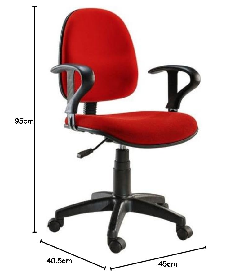 Chaise ordinateur compacte Techly rouge pour petit espace - 4
