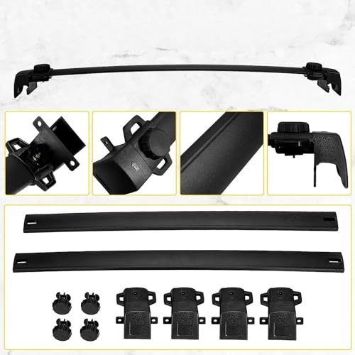 Barres de toit pour Jeep Compass 2020 rails transversales noirs - 3