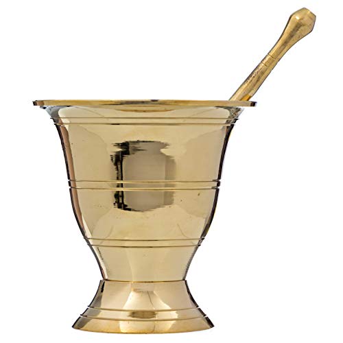 Simple and Solid Brass Mortar and Pestle