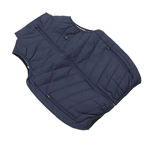 Gilet Chauffant, 9 Zones Gilet Chauffant Col Haut Poche Zippée 3 Niveaux de Température pour les Voyages d'hiver (L 52.5‑60kg)