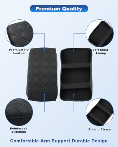Image of CDEFG for 2025 2026 Jeep Wagoneer S Center Console Cover, for 2025 2026 Jeep Wagoneer S (Limited, Launch Edition) Accessories Armrest Cover Middle Console Pad Arm Rest Protector Leather Cover