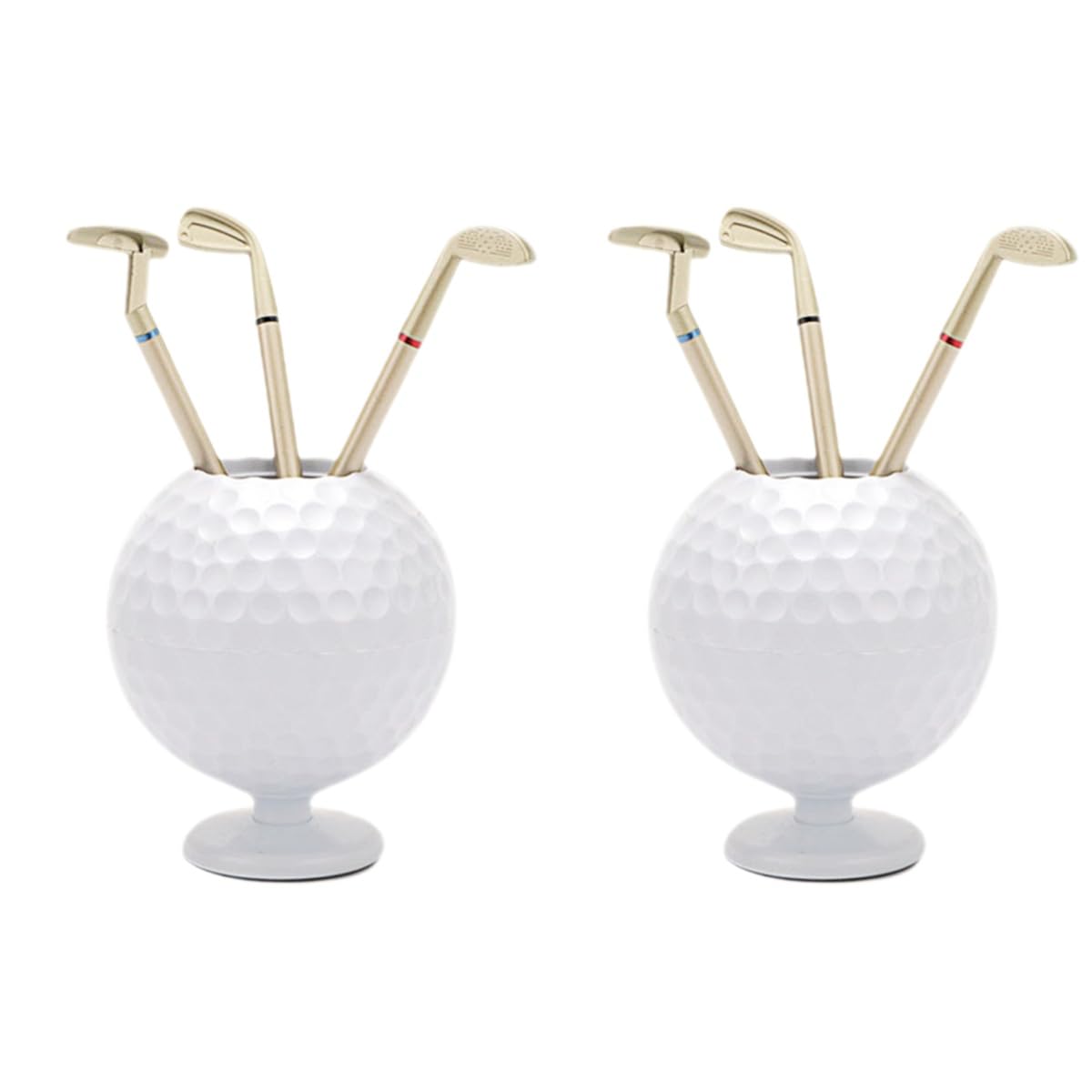 Uonlytech 2 Set Penne Palla Golf Organizer Scrivania Elegante per Ufficio e Casa Unico per Appassionati Golf Design Adorabilper Mantenere Ordine Penne per Studenti e Compleanno