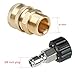 Sooprinse Pressure Washer Adapter Set,Quick Connect Kit,5000 PSI, M22-14mm Swivel to M22 Metric Fitting