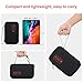 Canboc Hard Electronic Organizer Travel Case Electronics Accessories Cable Gadget Wire Storage Tech Bag Double Layer Shockproof Box for Charger Cord Flash Drive Mouse Apple Pencil Power Bank, Black