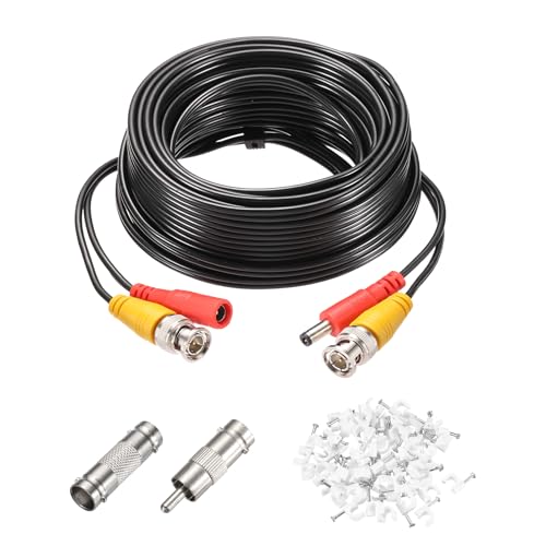 Cable BNC de 15m MECCANIXITY con extensión de alimentación CC para cámaras de seguridad y DVR