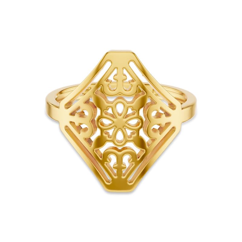 Image of KISNA 9KT / 14KT / 18KT Petra Bloom Yellow Gold Ring For Women | S14