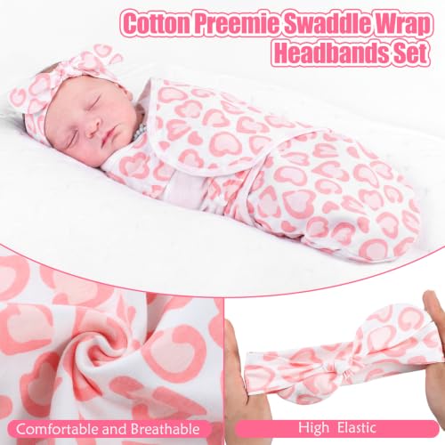 Image of 4 Pack Preemie Newborn Swaddle Set, Floral Style, Preemie