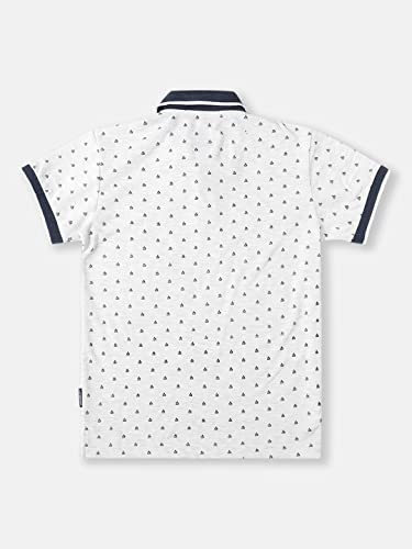 Image of Li'l Tomatoes Boys Cotton Pique Polo T-Shirt | Printed Half Sleeve Casual Summer Wear | Soft & Breathable Fabric | 7-16 Years